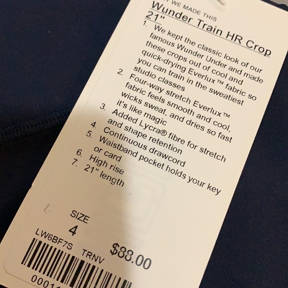 SOLD Lululemon | Wunder Train High-Rise Crop 21" - Picture 7 of 8
